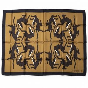 LE PAREO - 54"x72" - SILK PAREO - TIGERS PRINT - BROWNS/BLACK - NEW NO TAG